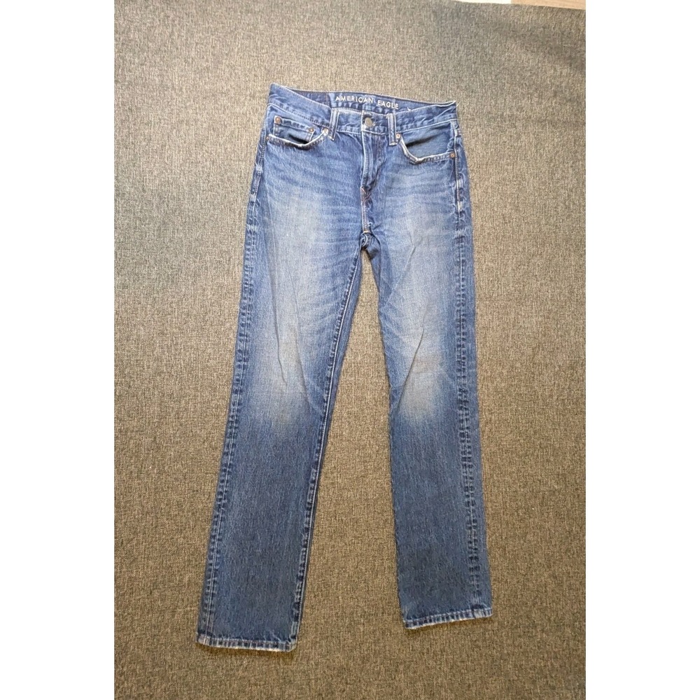American Eagle Jeans Mens 28x32 Regular Straight Blue Medium Wash Denim Pants
